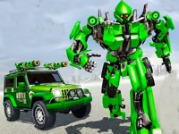 US Police Car Real Robot Transform image